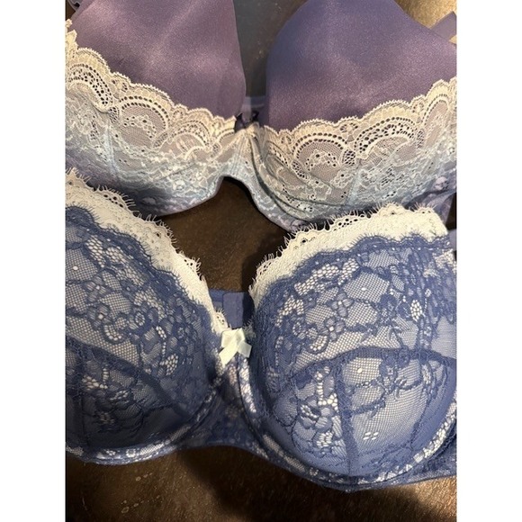 Adore me lot of 2 Bra Blue /purple Lace Trim Padded Underwire 42G 42 DDDD - Picture 2 of 10